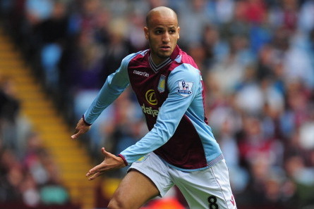 BIRMINGHAM, ENGLAND - SEPTEMBER 28:  Aston  Villa player Karim El Ahmadi in action during the Barclays Premier League match between Aston Villa and Manchester City at Villa Park on September 28, 2013 in Birmingham, England.  (Photo by Stu Forster/Getty Im