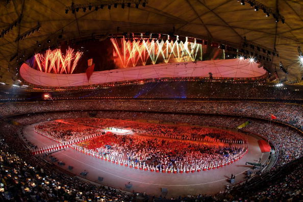 BEIJING - AUGUST 08:  Performers take part in the the Opening Ceremony for the Beijing 2008 Olympic Games at the National Stadium on August 8 in Beijing, China.  (Photo by Mike Hewitt/Getty Images)