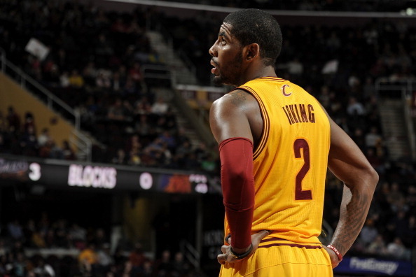 CLEVELAND, OH - JANUARY 26:  Kyrie Irving #2 of the Cleveland Cavaliers stands on the court against the Phoenix Suns at The Quicken Loans Arena on January 26, 2014 in Cleveland, Ohio. NOTE TO USER: User expressly acknowledges and agrees that, by downloadi