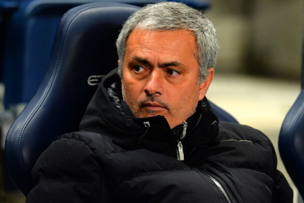 MANCHESTER, ENGLAND - FEBRUARY 03: Jose Mourinho manager of Chelsea looks on during the Barclays Premier League match between Manchester City and Chelsea at Etihad Stadium on February 3, 2014 in Manchester, England.  (Photo by Shaun Botterill/Getty Images