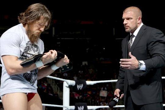 Daniel Bryan surrenders the Wwe Championship in 2013.