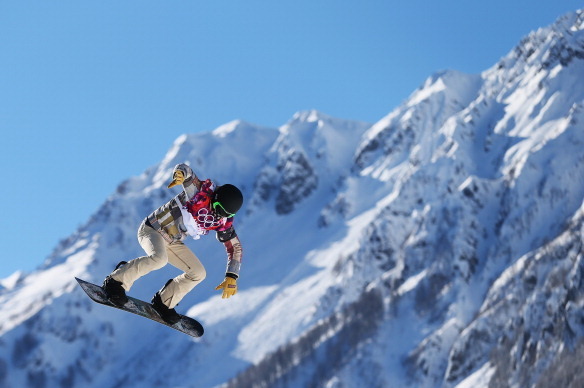SOCHI, RUSSIA - FEBRUARY 03:  Shaun White of the United States practices during training for Snowboard Slopestyle at the Extreme Park at Rosa Khutor Mountain on February 3, 2014 in Sochi, Russia.  (Photo by Ryan Pierse/Getty Images)