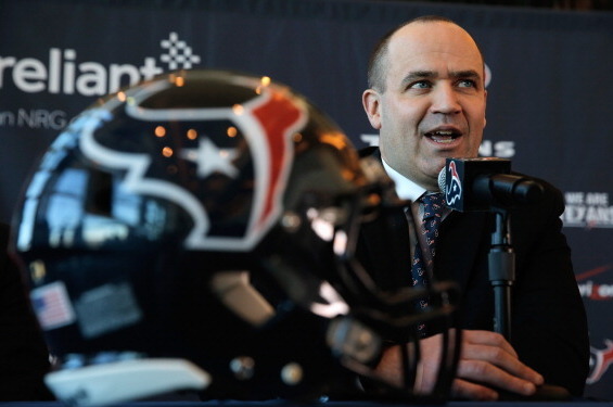 HOUSTON, TX - JANUARY 03:  Bill O'Brien speaks to the media after being introduced as the new head coach of the Houston Texans at a press conference at Reliant Stadium on January 3, 2014 in Houston, Texas.  (Photo by Scott Halleran/Getty Images)