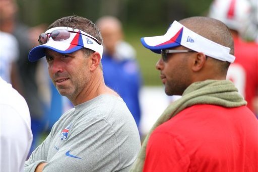 Bills team president Russ Brandon (left) and GM Doug Whaley (left)