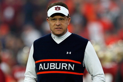 PASADENA, CA - JANUARY 06:  Auburn Tigers head coach Gus Malzahn stands on the field prior to the 2014 Vizio BCS National Championship Game against the Florida State Seminoles at the Rose Bowl on January 6, 2014 in Pasadena, California.  (Photo by Kevin C