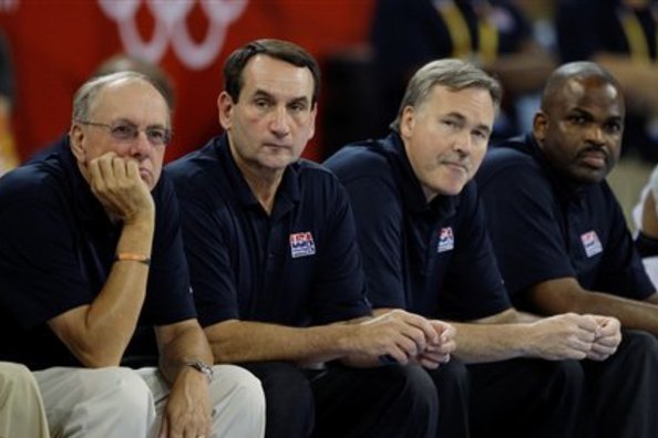 Mike D'Antoni as a member of the USA Basketball coaching staff