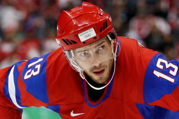 VANCOUVER, BC - FEBRUARY 24:  Pavel Datsyuk #13 of Russia is seen during the ice hockey men's quarter final game between Russia and Canada on day 13 of the Vancouver 2010 Winter Olympics at Canada Hockey Place on February 24, 2010 in Vancouver, Canada.  (
