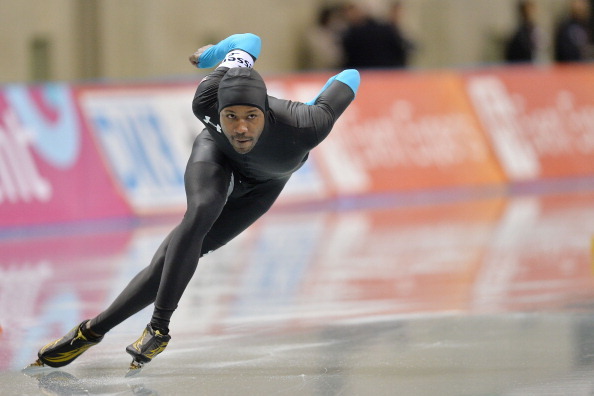 NAGANO, JAPAN - JANUARY 19:  Shani Davis of USA competes in men 500m during Essent ISU World Sprint Speed Skating Championships 2014 at M Wave on January 19, 2014 in Nagano, Japan.  (Photo by Atsushi Tomura/Getty Images)