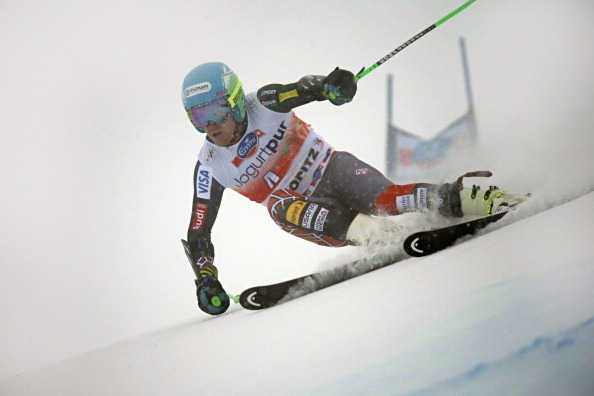 ST. MORITZ, SWITZERLAND - FEBRUARY 02: (FRANCE OUT) Ted Ligety of the USA takes 1st place during the Audi FIS Alpine Ski World Cup Menâs Giant Slalom on February 02, 2014 in St. Moritz, Switzerland. (Photo by Michel Cottin/Agence Zoom/Getty Images)