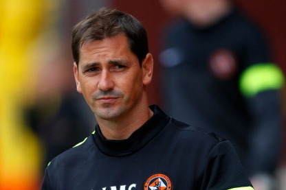 DUNDEE, SCOTLAND - AUGUST 10: Manager Jackie McNamara of Dundee United looks on during the Scottish Premier League match between Dundee United and Inverness Caledonian Thistle at Tannadice Park on August 10, 2013 in Dundee, Scotland (Photo by Paul Thomas/