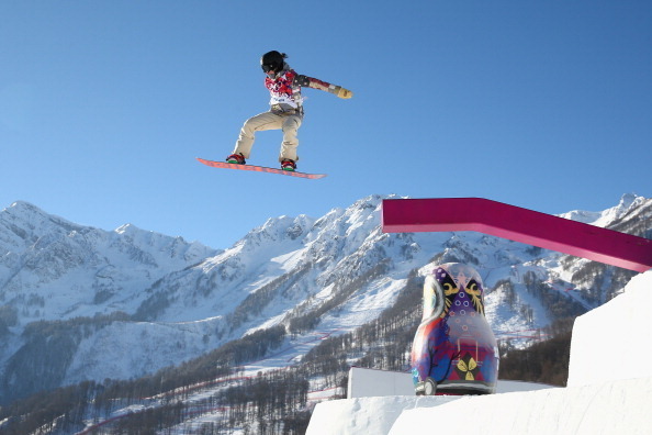 SOCHI, RUSSIA - FEBRUARY 05: Ty Walker of the United States trains during Snowboard Slopestyle practice at the Extreme Park at Rosa Khutor Mountain ahead of the Sochi 2014 Winter Olympics on February 5, 2014 in Sochi, Russia  (Photo by Cameron Spencer/Get