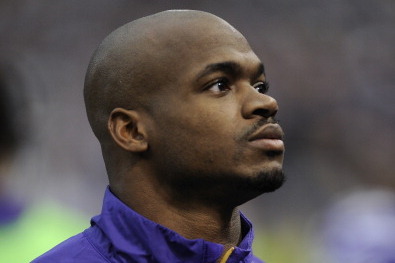 MINNEAPOLIS, MN - DECEMBER 15: Adrian Peterson #28 of the Minnesota Vikings looks on during the second quarter of the game against the Philadelphia Eagles on December 15, 2013 at Mall of America Field at the Hubert H. Humphrey Metrodome in Minneapolis, Mi