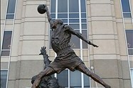 Oct 31, 2012; Chicago, IL, USA; A general view of the statue of Michael Jordan outside of the United Center prior to a game between the Chicago Bulls and the Sacramento Kings. Mandatory Credit: Dennis Wierzbicki-USA TODAY Sports
