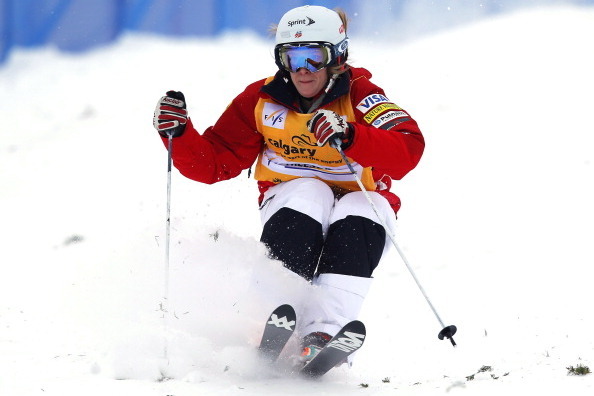 CALGARY, CANADA - JANUARY 4: Hannah Kearney of the U.S. competes during the woman's moguls finals at the FIS Freestyle Ski World Cup January 4, 2014 in Calgary, Alberta, Canada. (Photo by Todd Korol/Getty Images)