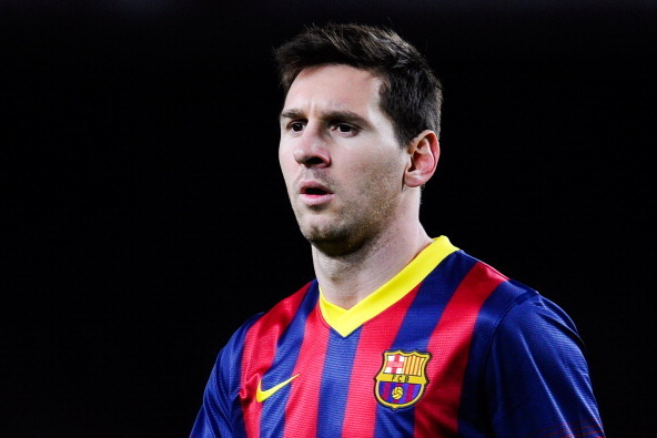 BARCELONA, SPAIN - JANUARY 26:  Lionel Messi of FC Barcelona looks on during the La Liga match between FC Barcelona and Malaga CF at Camp Nou on January 26, 2014 in Barcelona, Spain.  (Photo by David Ramos/Getty Images)