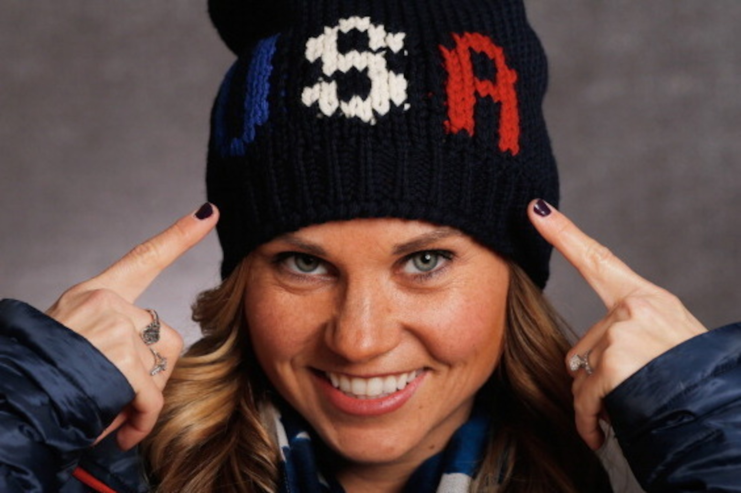 SOCHI, RUSSIA - FEBRUARY 04:  (BROADCAST-OUT) Jessica Smith of the United States Short Track Skating team poses for a portrait ahead of the Sochi 2014 Winter Olympics on February 4, 2014 in Sochi, Russia.  (Photo by Scott Halleran/Getty Images)