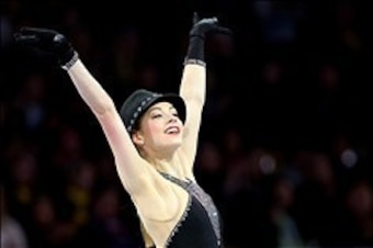Jan 12, 2014; Boston, MA, USA; Gracie Gold performs during the skating spectacular exhibition event in the U.S. Figure Skating Championships at TD Garden. Mandatory Credit: Winslow Townson-USA TODAY Sports