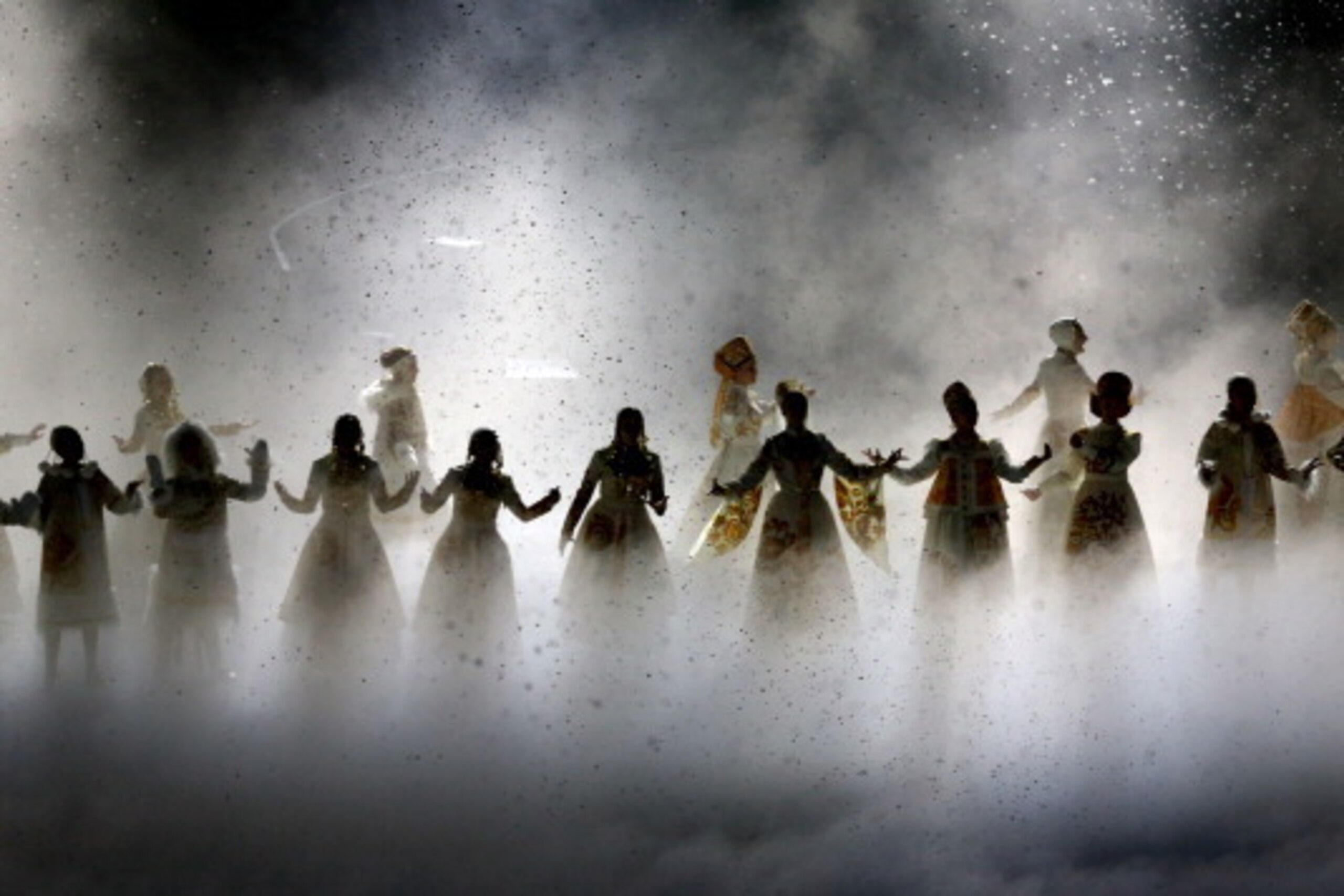 SOCHI, RUSSIA - FEBRUARY 07:  Dancers perform during the Opening Ceremony of the Sochi 2014 Winter Olympics at Fisht Olympic Stadium on February 7, 2014 in Sochi, Russia.  (Photo by Bruce Bennett/Getty Images)