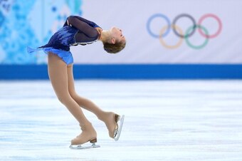 SOCHI, RUSSIA - FEBRUARY 08:  Yulia Lipnitskaya of Russia competes in the Figure Skating Team Ladies Short Program during day one of the Sochi 2014 Winter Olympics at Iceberg Skating Palace on February 8, 2014 in Sochi, Russia.  (Photo by Streeter Lecka/G
