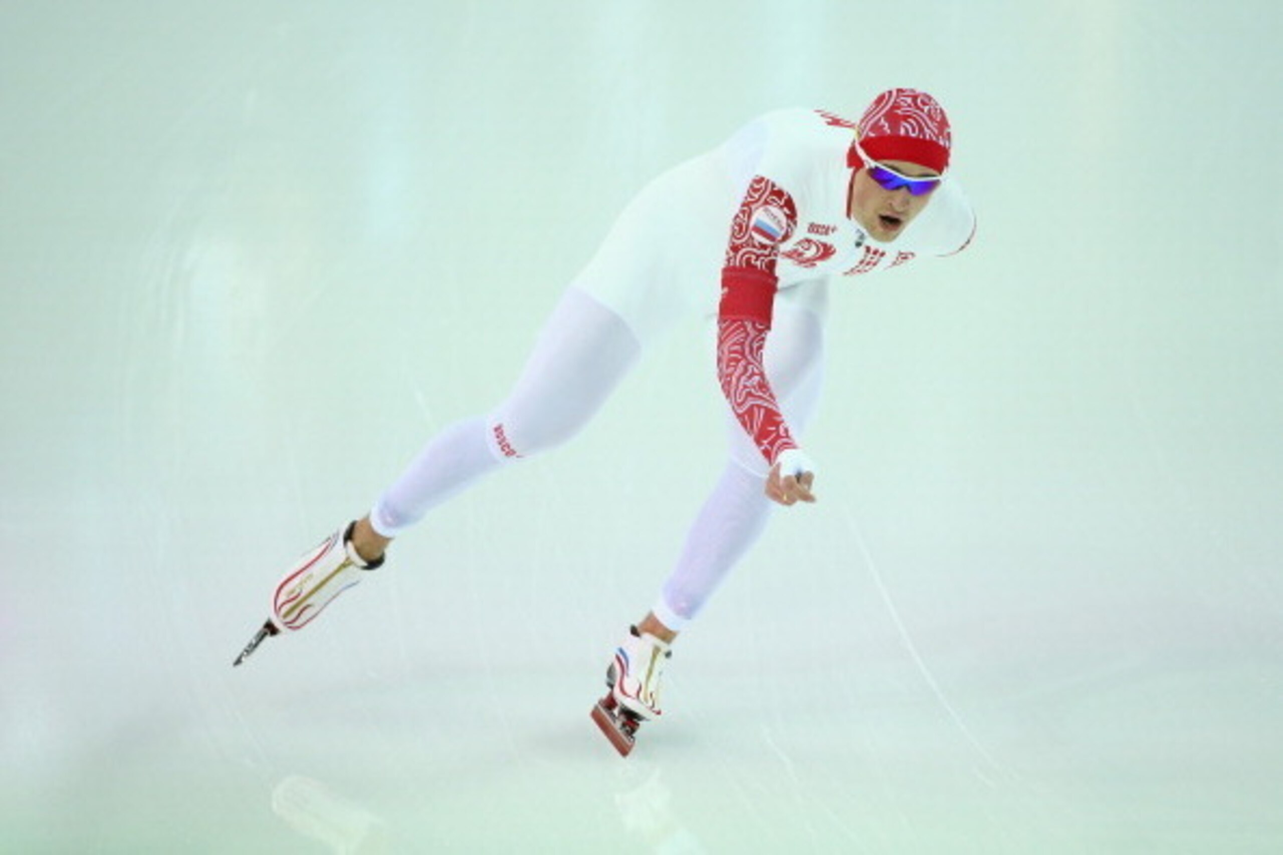 SOCHI, RUSSIA - FEBRUARY 08: Denis Yuskov of Russia competes during the Men's 5000m Speed Skating event during day 1 of the Sochi 2014 Winter Olympics at Adler Arena Skating Center on February 8, 2014 in Sochi, Russia. (Photo by Robert Cianflone/Getty I SOCHI, RUSSIA - FEBRUARY 08: Denis Yuskov of Russia competes during the Men's 5000m Speed Skating event during day 1 of the Sochi 2014 Winter Olympics at Adler Arena Skating Center on February 8, 2014 in Sochi, Russia. (Photo by Robert Cianflone/Getty I