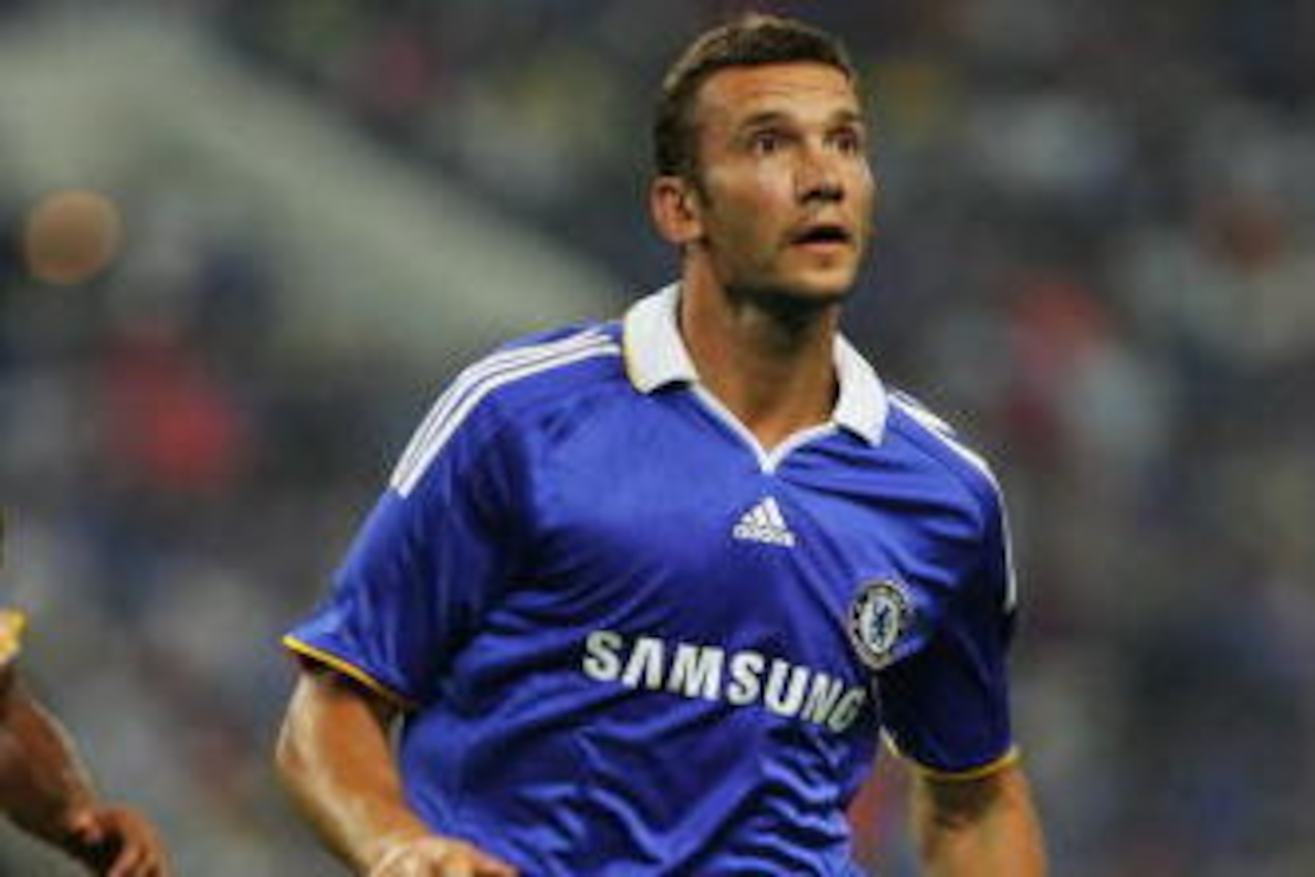 KUALA LUMPUR, MALAYSIA - JULY 29: Andriy Shevchenko of Chelsea in action during the pre-season friendly match between Chelsea and a Malaysian Select XI, at the Shah Alam Stadium on July 29, 2008 in Kuala Lumpur, Malaysia. (Photo by Peter Lim/Getty Image KUALA LUMPUR, MALAYSIA - JULY 29: Andriy Shevchenko of Chelsea in action during the pre-season friendly match between Chelsea and a Malaysian Select XI, at the Shah Alam Stadium on July 29, 2008 in Kuala Lumpur, Malaysia. (Photo by Peter Lim/Getty Image