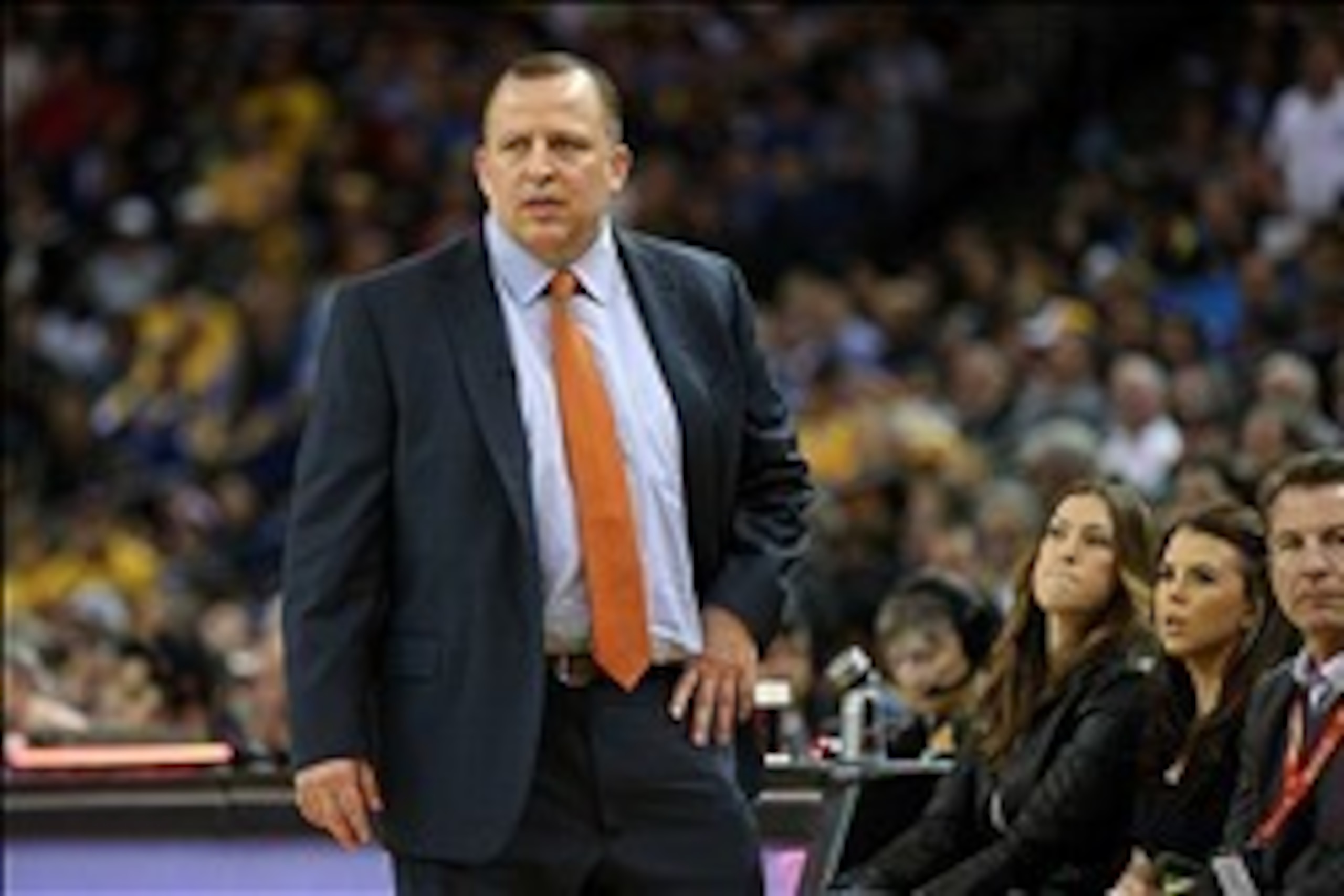 Feb 6, 2014; Oakland, CA, USA; Chicago Bulls head coach Tom Thibodeau on the sideline during the second quarter against the Golden State Warriors at Oracle Arena. Mandatory Credit: Kelley L Cox-USA TODAY Sports