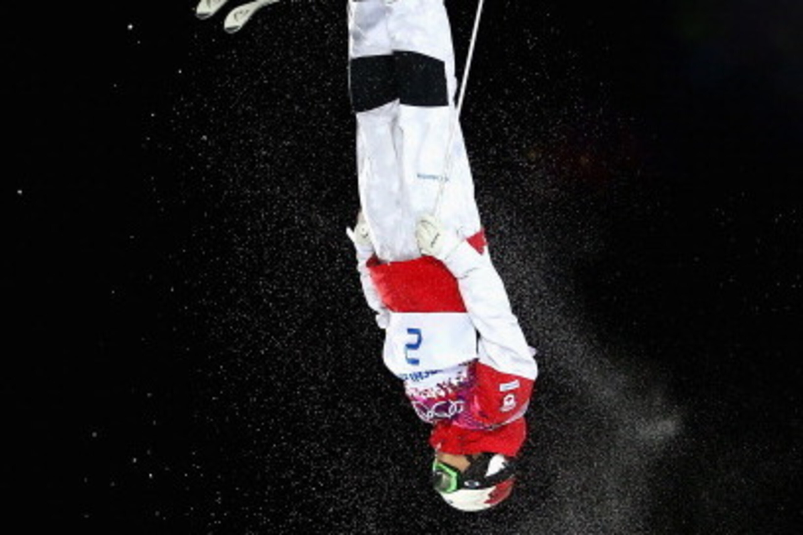 SOCHI, RUSSIA - FEBRUARY 05:  Mikael Kingsbury of Canada trains during moguls practice at the Extreme Park at Rosa Khutor Mountain ahead of the Sochi 2014 Winter Olympics on February 5, 2014 in Sochi, Russia.  (Photo by Streeter Lecka/Getty Images)