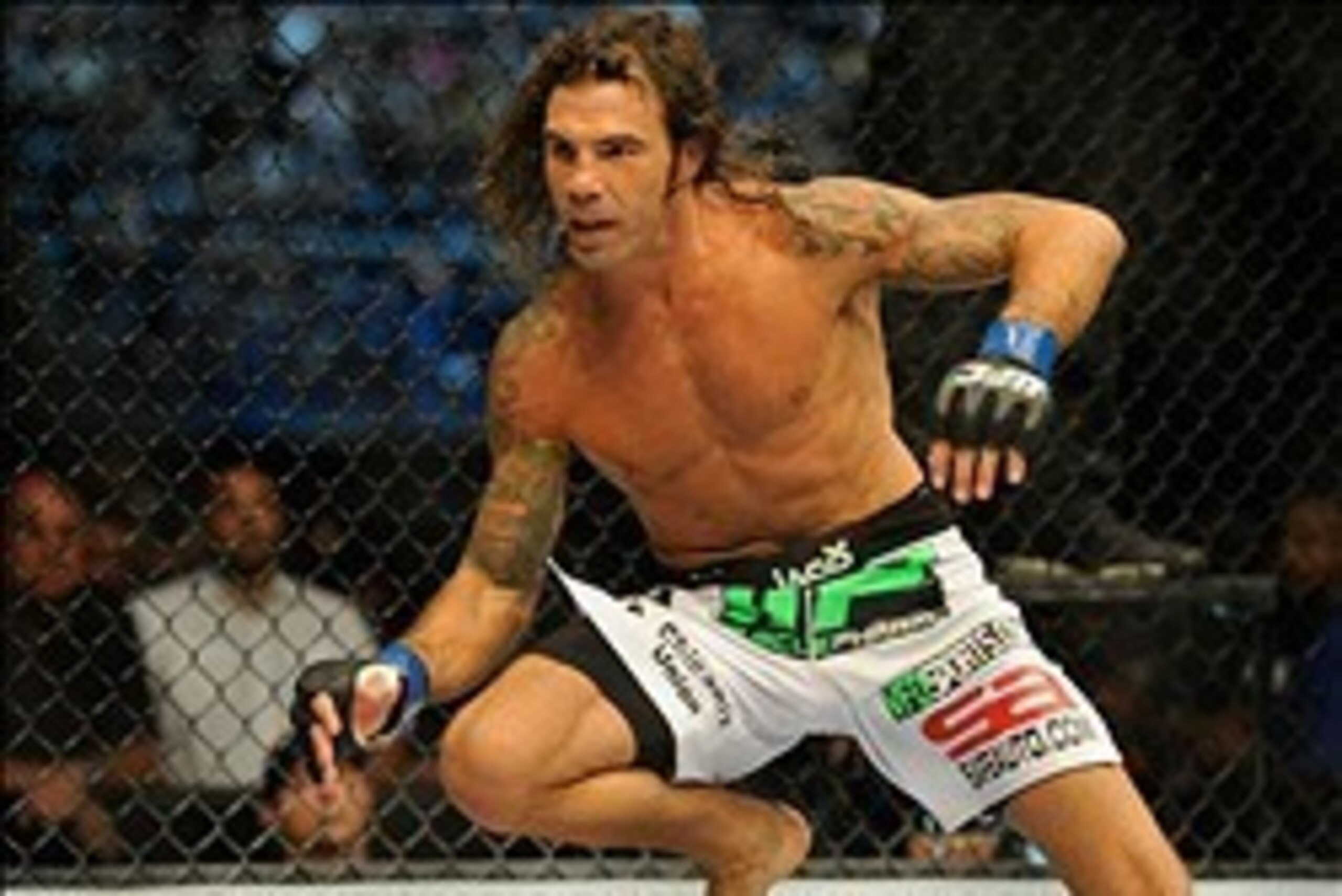 Aug 31, 2013; Milwaukee, WI, USA;   Clay Guida gets ready for his fight during the UFC-164 bout at BMO Harris Bradley Center. Mandatory Credit: Benny Sieu-USA TODAY Sports
