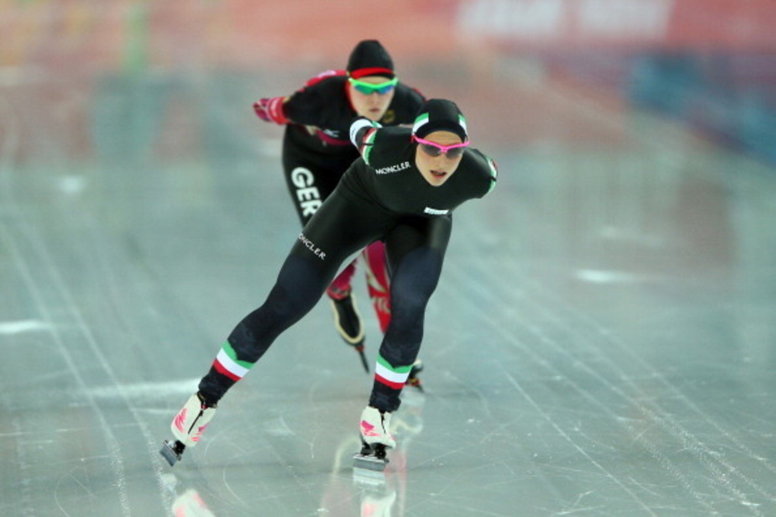SOCHI, RUSSIA - FEBRUARY 09:  Francesca Lollobrigida of Italy competes during the Women's 3000m Speed Skating event during day 2 of the Sochi 2014 Winter Olympics at Adler Arena Skating Center on February 9, 2014 in Sochi, Russia.  (Photo by Streeter Leck