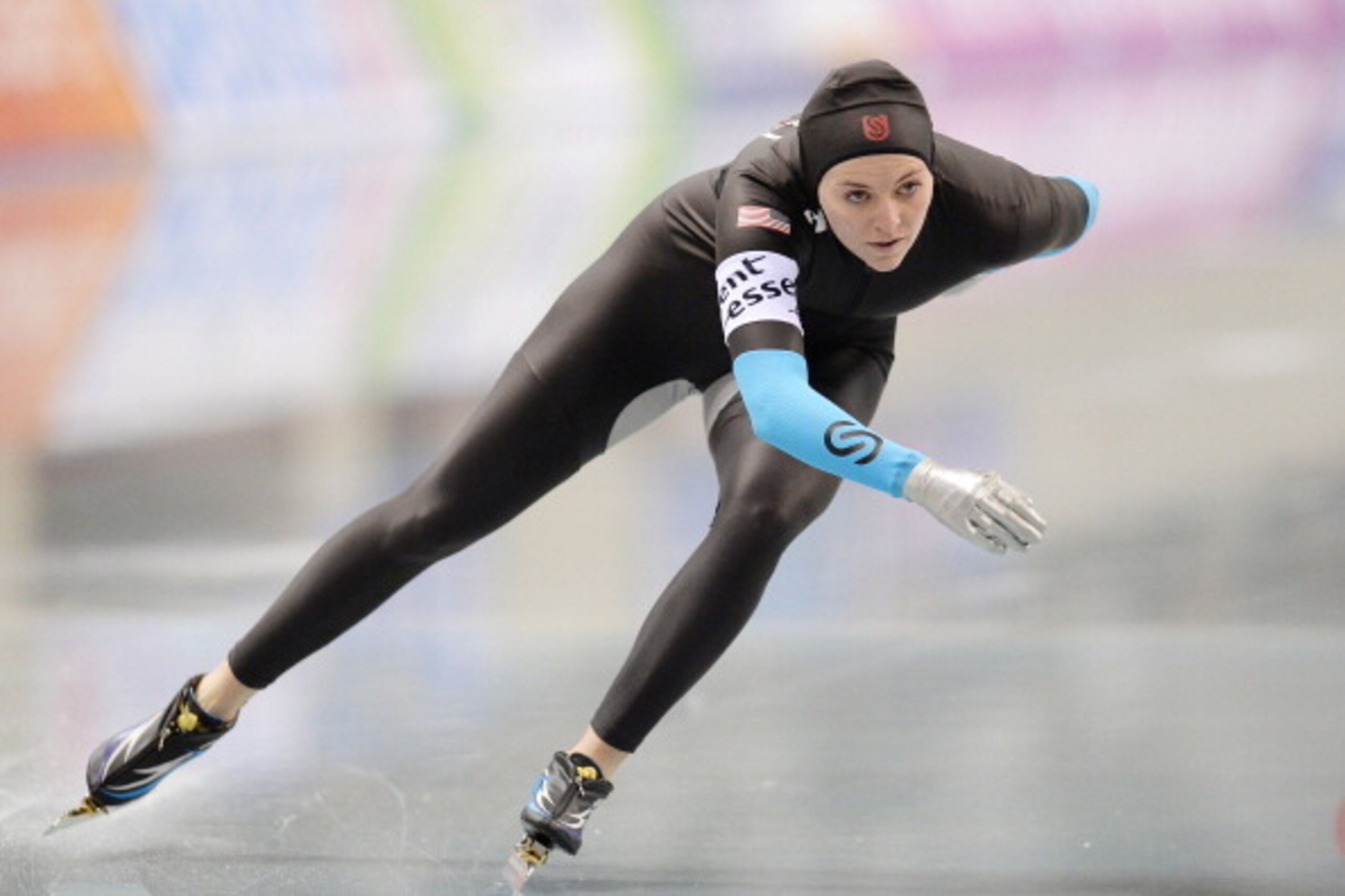 NAGANO, JAPAN - JANUARY 18:  Heather  Richardson of USA competes in ladies 1000m during Essent ISU World Sprint Speed Skating Championships 2014 at M Wave on January 18, 2014 in Nagano, Japan.  (Photo by Atsushi Tomura/Getty Images)