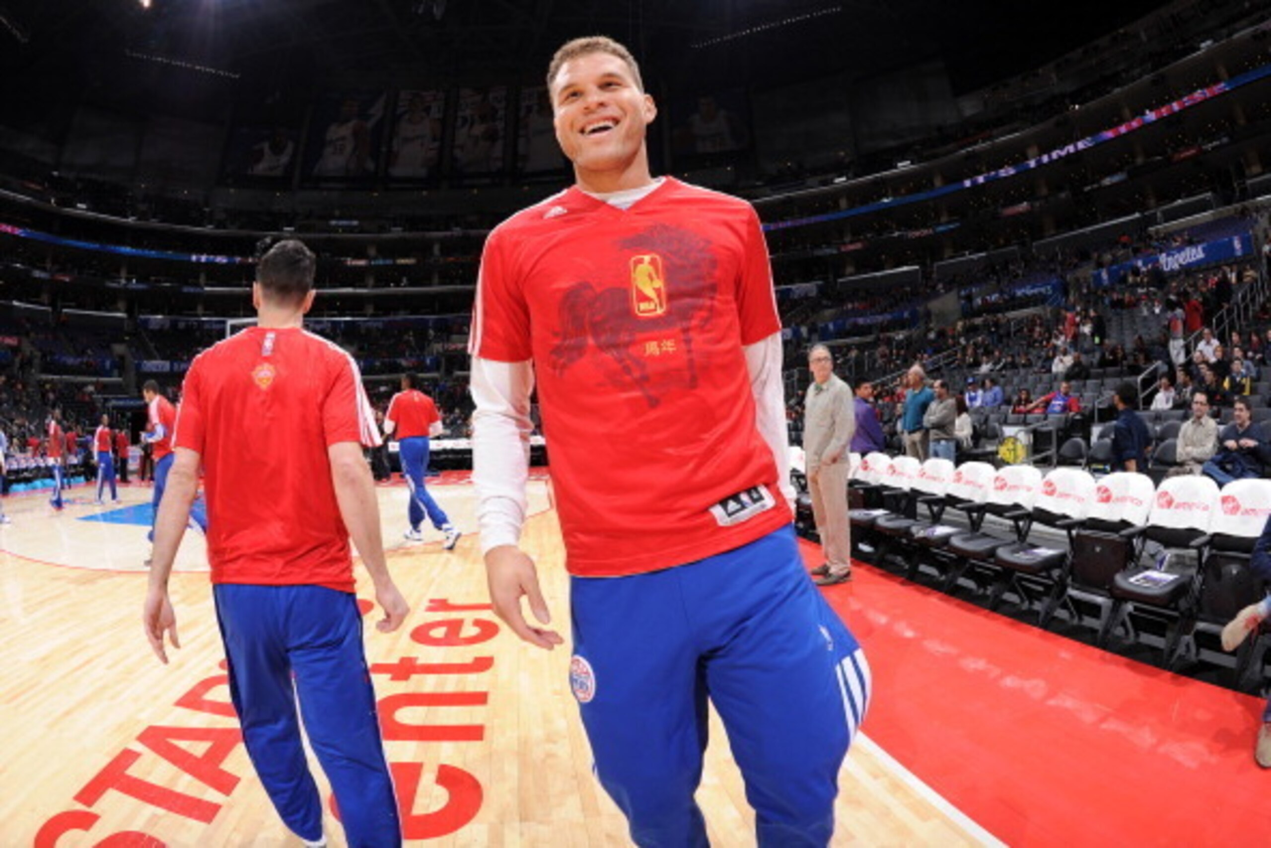 LOS ANGELES, CA - FEBRUARY 1: Blake Griffin #32 of the Los Angeles Clippers before a game against the Utah Jazz at STAPLES Center on February 1, 2014 in Los Angeles, California. NOTE TO USER: User expressly acknowledges and agrees that, by downloading and