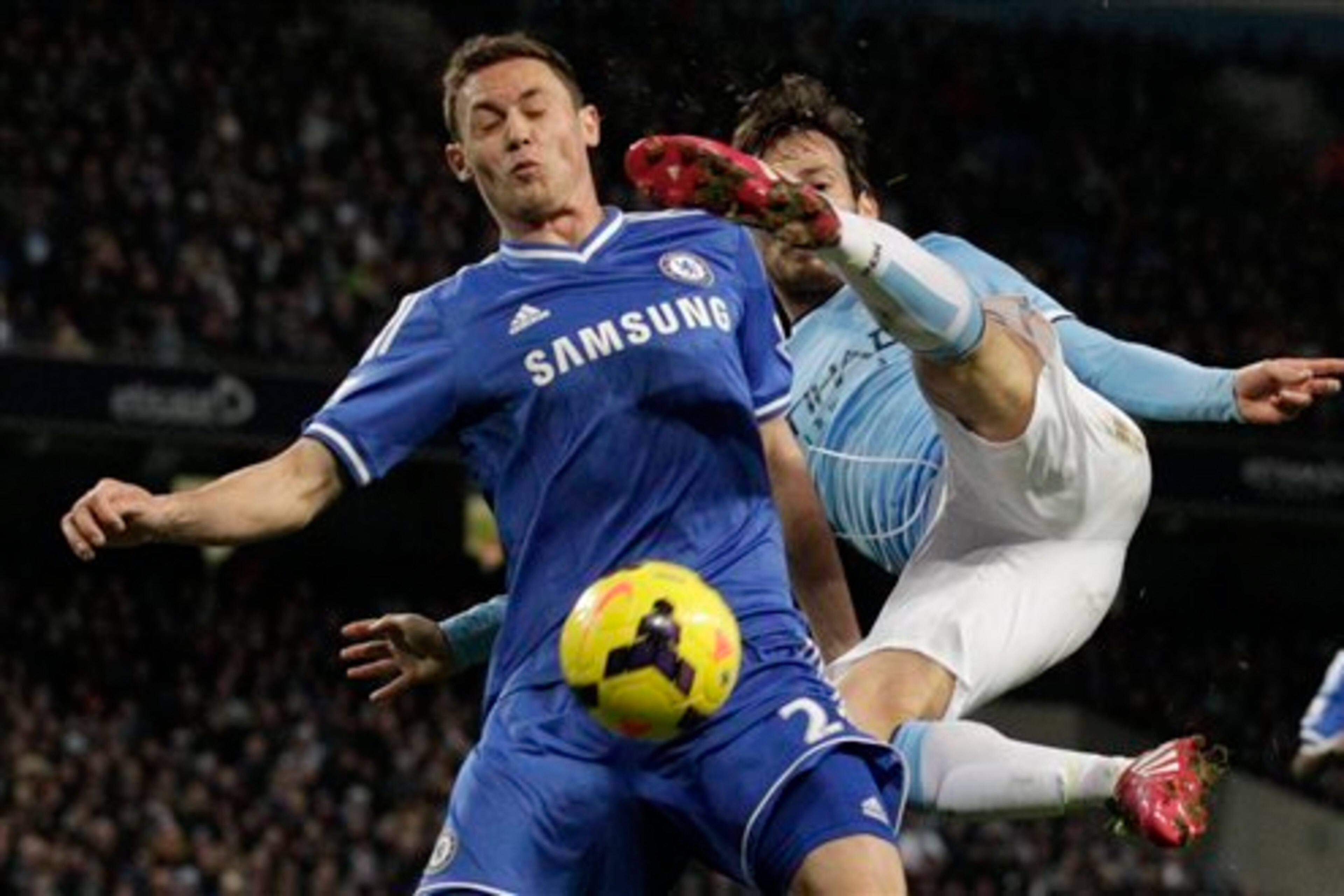 Chelsea midfielder Nemanja Matic is proving to be fantastic signing and has impressed so far despite having opponents aiming to kick his left ear drum in.