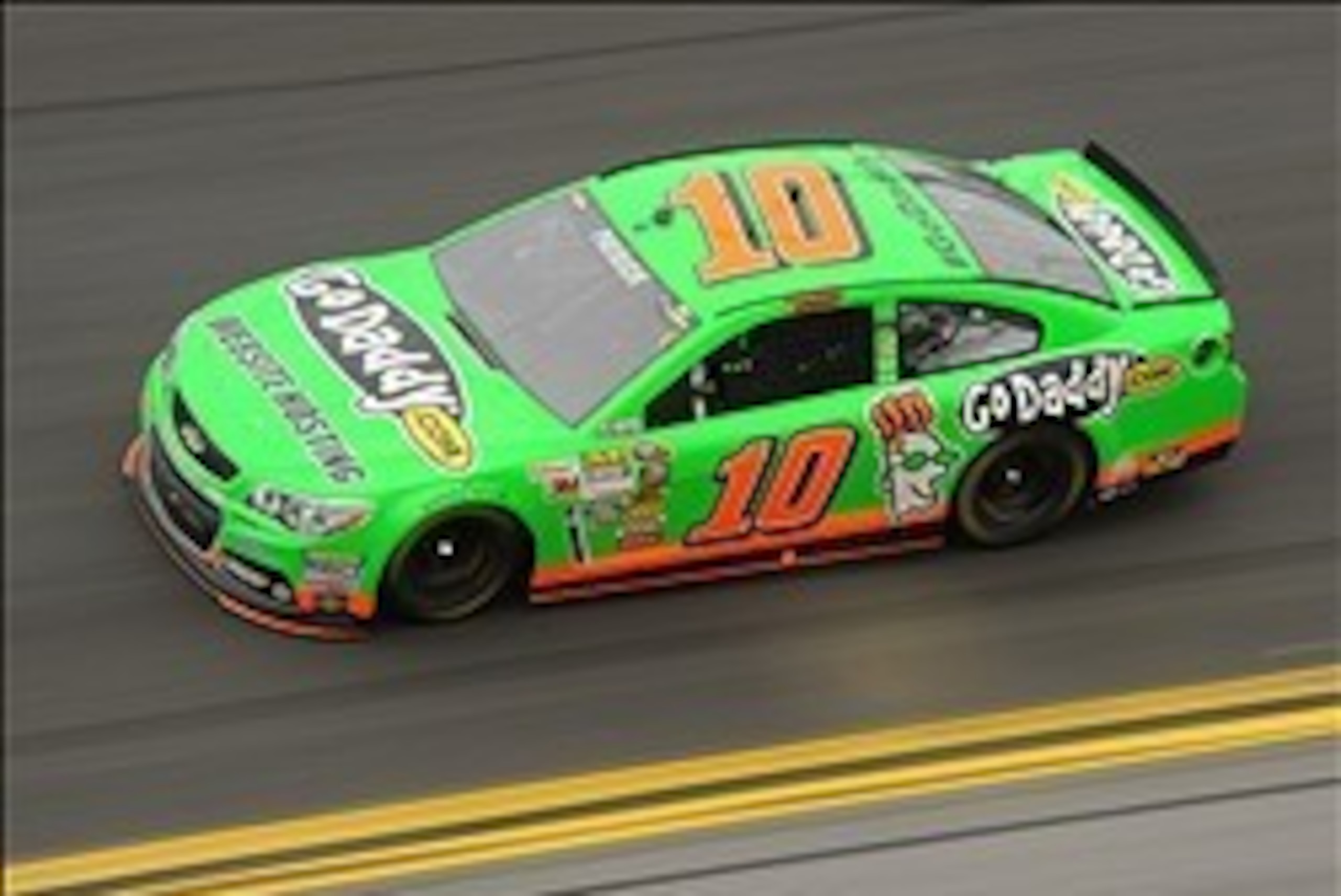 Feb 24, 2013; Daytona Beach, FL, USA; NASCAR Sprint Cup Series driver Danica Patrick (10) during the 2013 Daytona 500 at Daytona International Speedway. Mandatory Credit: Kevin Liles-USA TODAY Sports