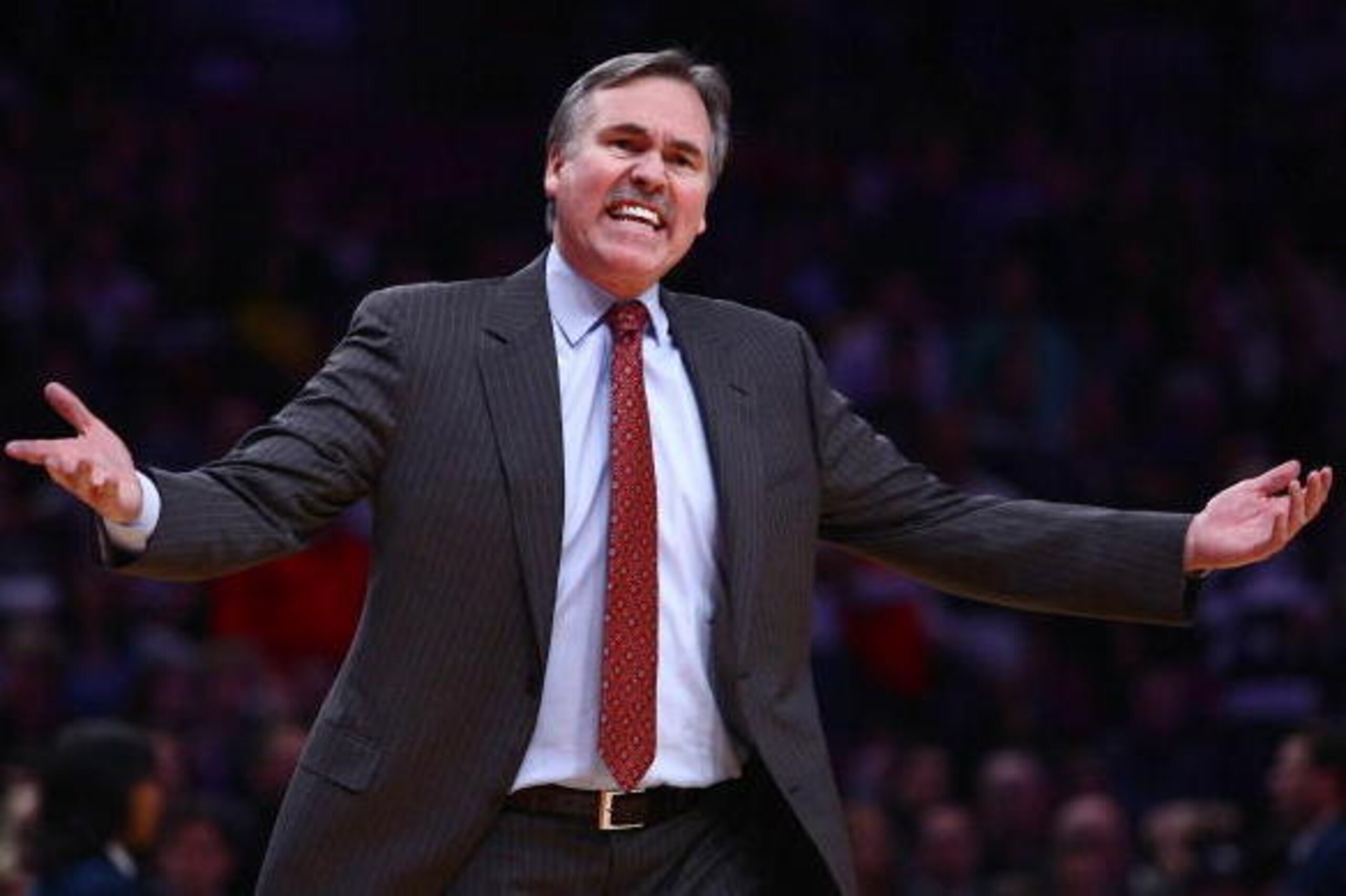 NEW YORK - JANUARY 02:  New York Knicks coach Mike D'Antoni shows his frustration against the Indiana Pacers at Madison Square Garden January 2, 2009 in New York City. NOTE TO USER: User expressly acknowledges and agrees that, by downloading and/or using 