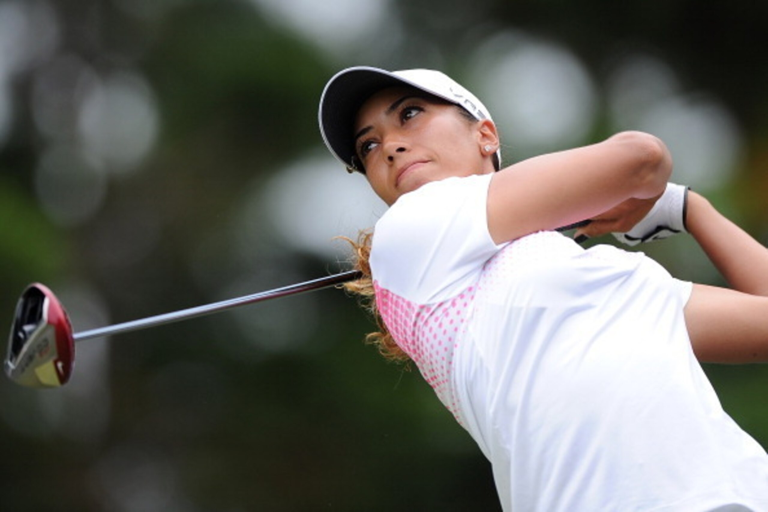 GOLD COAST, AUSTRALIA - FEBRUARY 09:  Cheyenne Woods of the United States plays a tee shot during day four of the 2014 Ladies Masters at Royal Pines Resort on February 9, 2014 on the Gold Coast, Australia.  (Photo by Matt Roberts/Getty Images)