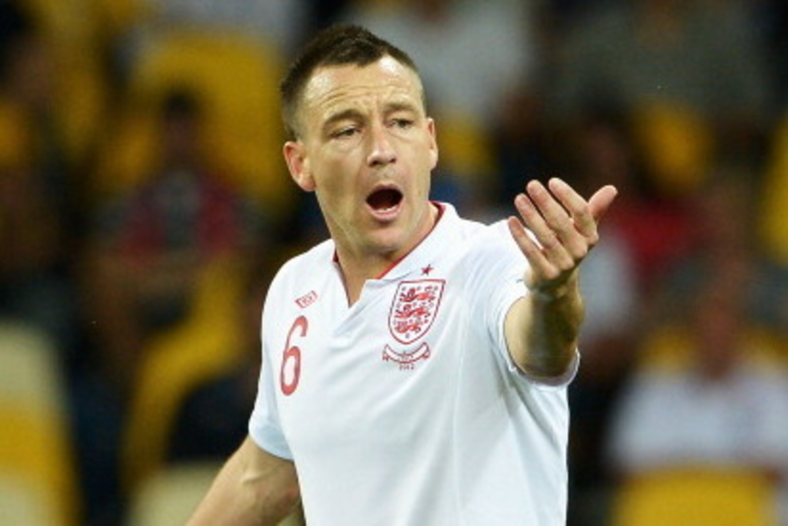 KIEV, UKRAINE - JUNE 24:  John Terry of England gestures during the UEFA EURO 2012 quarter final match between England and Italy at The Olympic Stadium on June 24, 2012 in Kiev, Ukraine.  (Photo by Claudio Villa/Getty Images)