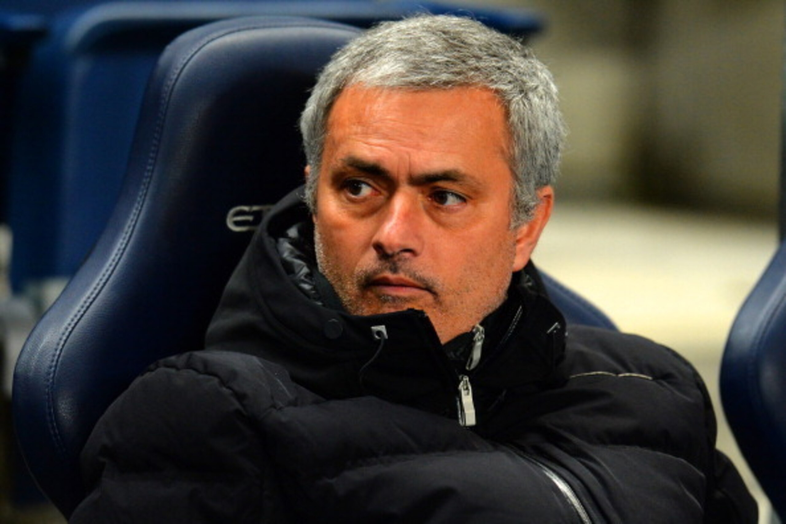 MANCHESTER, ENGLAND - FEBRUARY 03: Jose Mourinho manager of Chelsea looks on during the Barclays Premier League match between Manchester City and Chelsea at Etihad Stadium on February 3, 2014 in Manchester, England.  (Photo by Shaun Botterill/Getty Images