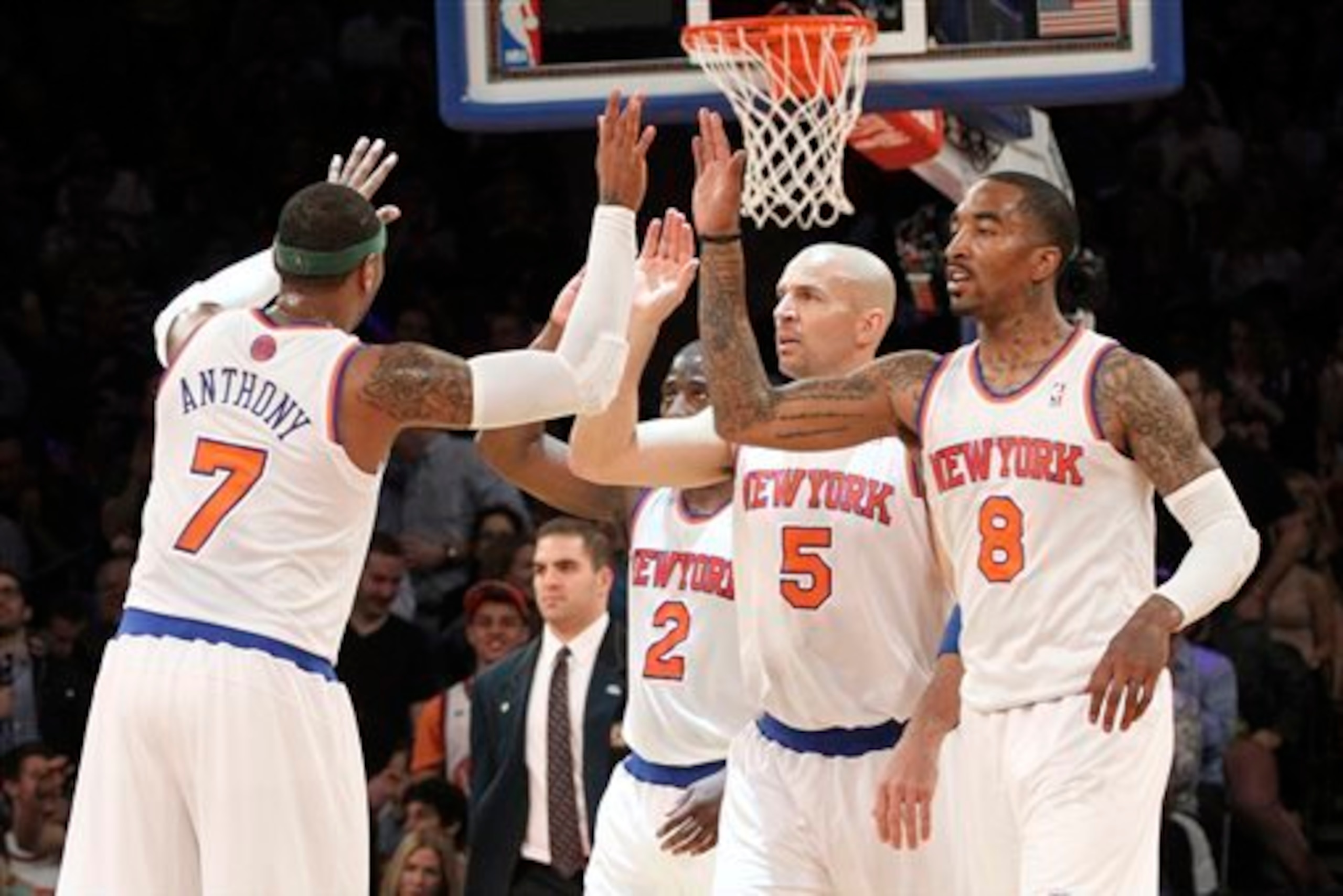 The Knicks in happier times. The Knicks in happier times.