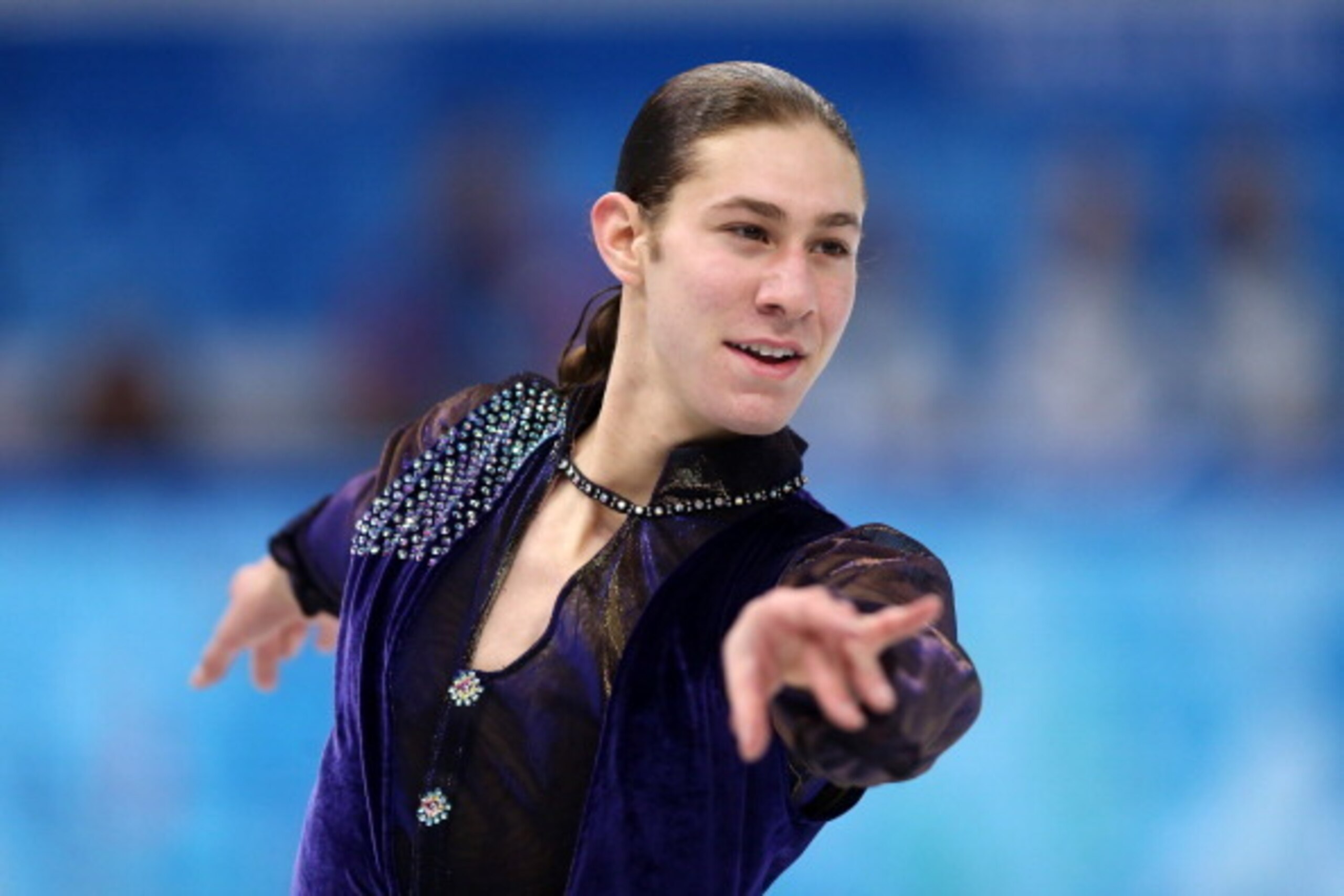 SOCHI, RUSSIA - FEBRUARY 13:  Jason Brown of the United States competes during the Men's Figure Skating Short Program on day 6 of the Sochi 2014 Winter Olympics at the at Iceberg Skating Palace on February 13, 2014 in Sochi, Russia.  (Photo by Matthew Sto