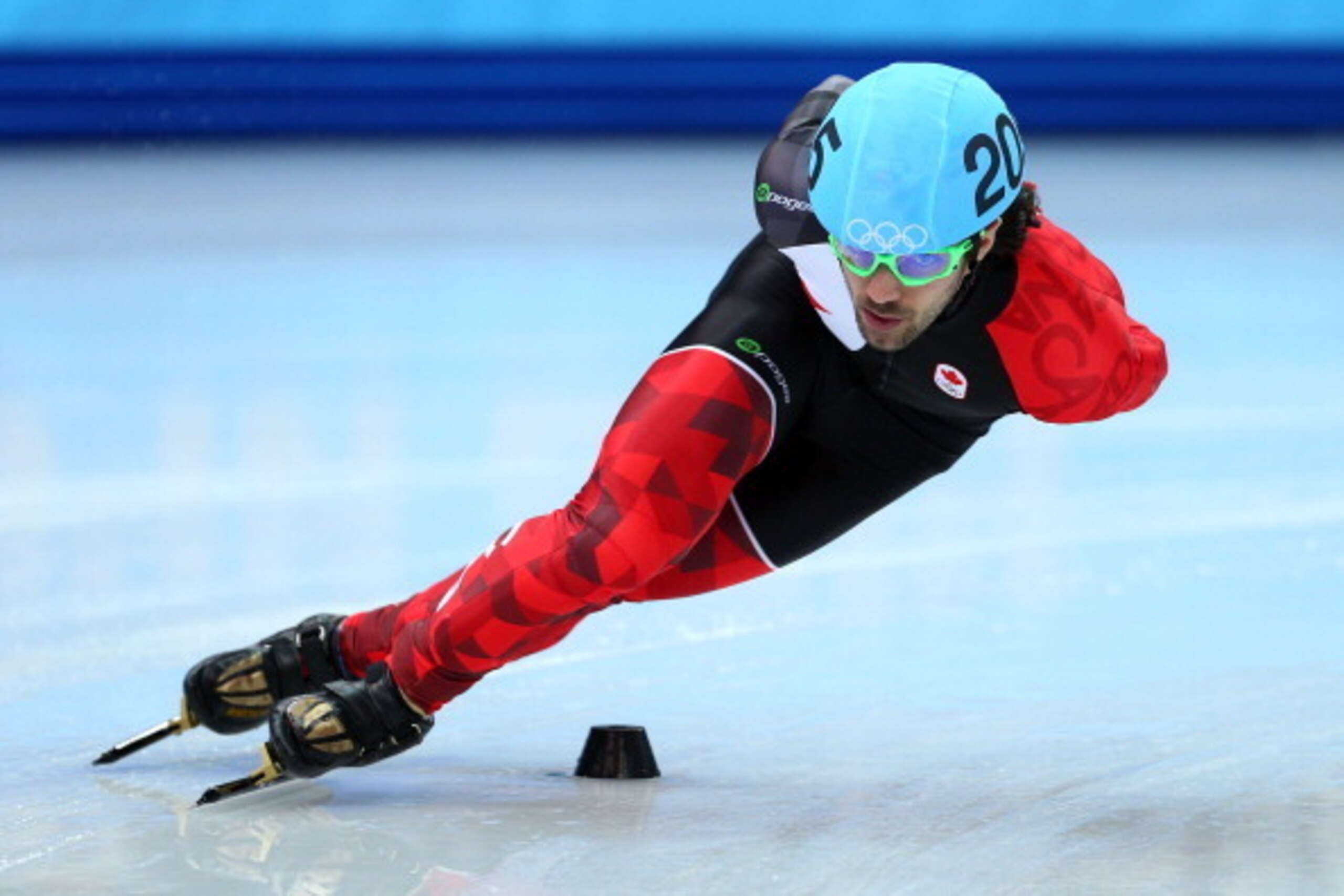 SOCHI, RUSSIA - FEBRUARY 15: Charles Hamelin of Canada skates during the Men's 1000m Quarterfinal Short Track Speed Skating on day 8 of the Sochi 2014 Winter Olympics at the Iceberg Skating Palace on February 15, 2014 in Sochi, Russia. (Photo by Paul Gi SOCHI, RUSSIA - FEBRUARY 15: Charles Hamelin of Canada skates during the Men's 1000m Quarterfinal Short Track Speed Skating on day 8 of the Sochi 2014 Winter Olympics at the Iceberg Skating Palace on February 15, 2014 in Sochi, Russia. (Photo by Paul Gi