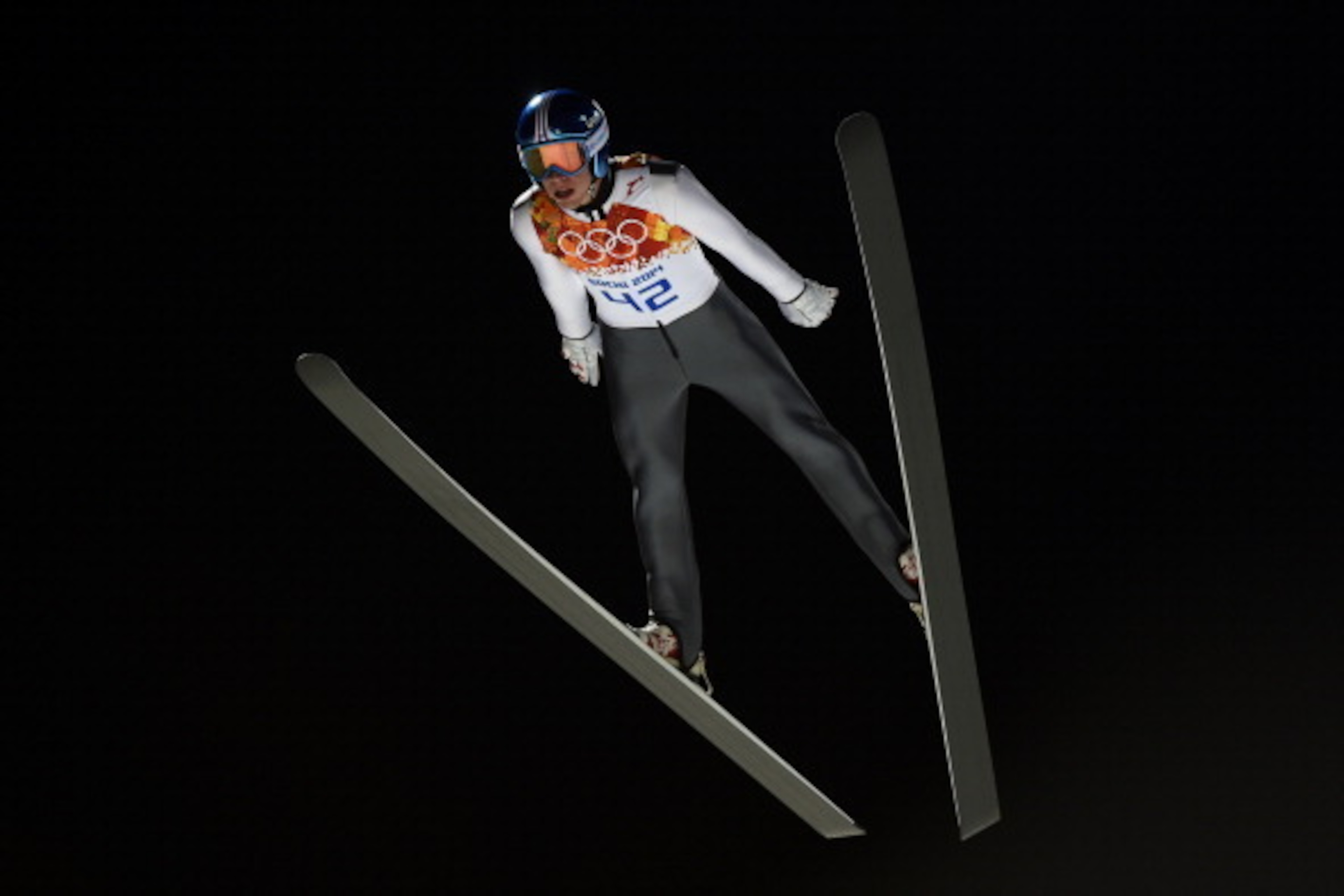 SOCHI, RUSSIA - FEBRUARY 15: Thomas Diethart of Austria jumps during the Men's Large Hill Individual 1st Round on day 8 of the Sochi 2014 Winter Olympics at the RusSki Gorki Ski Jumping Center on February 15, 2014 in Sochi, Russia. (Photo by Lars Baron/G SOCHI, RUSSIA - FEBRUARY 15: Thomas Diethart of Austria jumps during the Men's Large Hill Individual 1st Round on day 8 of the Sochi 2014 Winter Olympics at the RusSki Gorki Ski Jumping Center on February 15, 2014 in Sochi, Russia. (Photo by Lars Baron/G