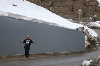 SOCHI, RUSSIA - FEBRUARY 10:  Kate Hansen of the United States dances as she listens to music prior to the Women's Luge Singles on Day 3 of the Sochi 2014 Winter Olympics at Sliding Center Sanki on February 10, 2014 in Sochi, Russia.  (Photo by Alexander 