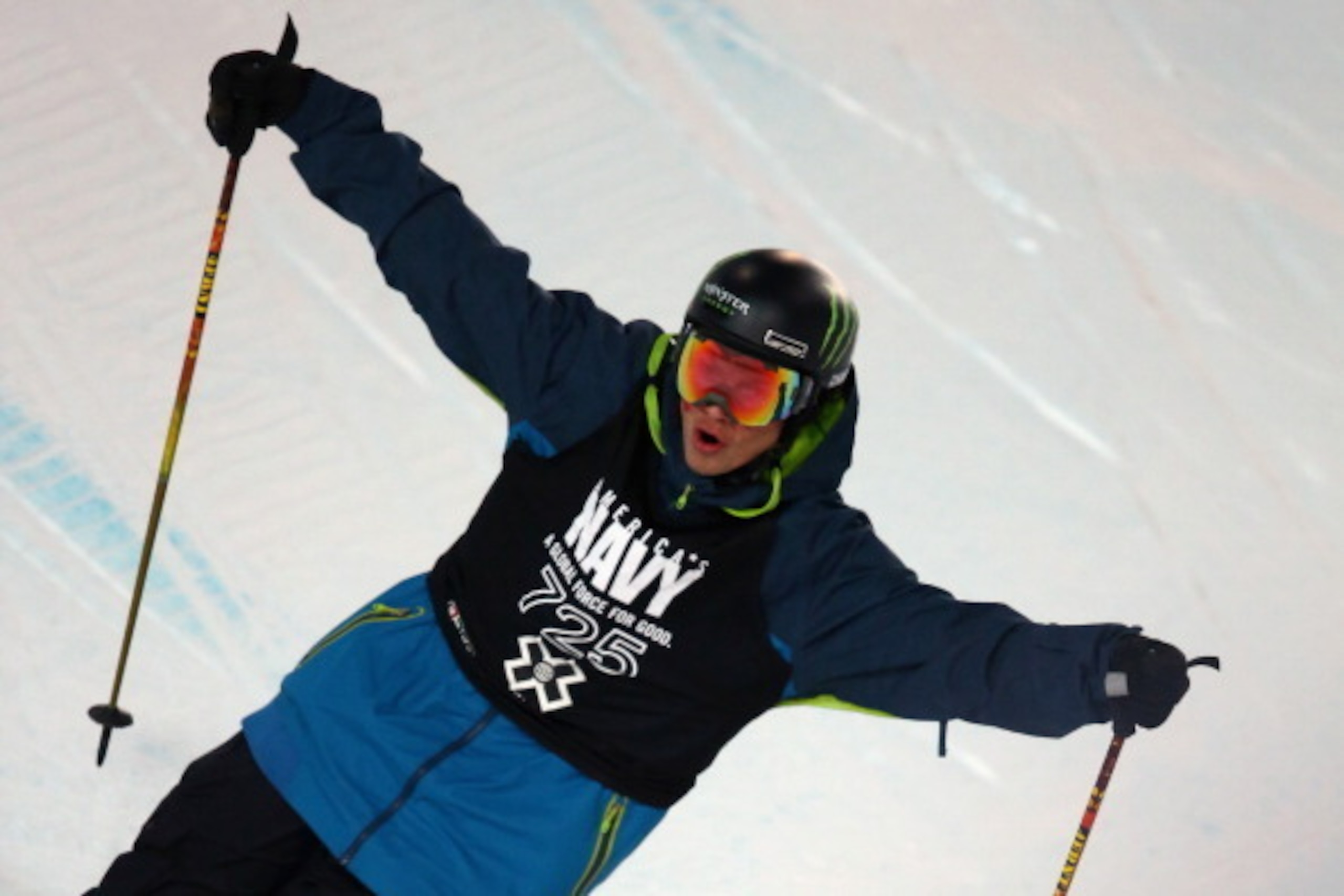 ASPEN, CO - JANUARY 24: David Wise finishes his first run as he competes in the men's Ski Superpipe final during Winter X-Games 2014 Aspen at Buttermilk Mountain on January 24, 2014 in Aspen, Colorado. (Photo by Doug Pensinger/Getty Images) ASPEN, CO - JANUARY 24: David Wise finishes his first run as he competes in the men's Ski Superpipe final during Winter X-Games 2014 Aspen at Buttermilk Mountain on January 24, 2014 in Aspen, Colorado. (Photo by Doug Pensinger/Getty Images)