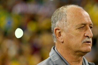 TORONTO, ON - NOVEMBER 19:  Head coach Luiz Felipe Scolari of Brazil looks on before the match against Chile during a friendly match at Rogers Centre on November 19, 2013 in Toronto, Canada.  (Photo by Elsa/Getty Images)