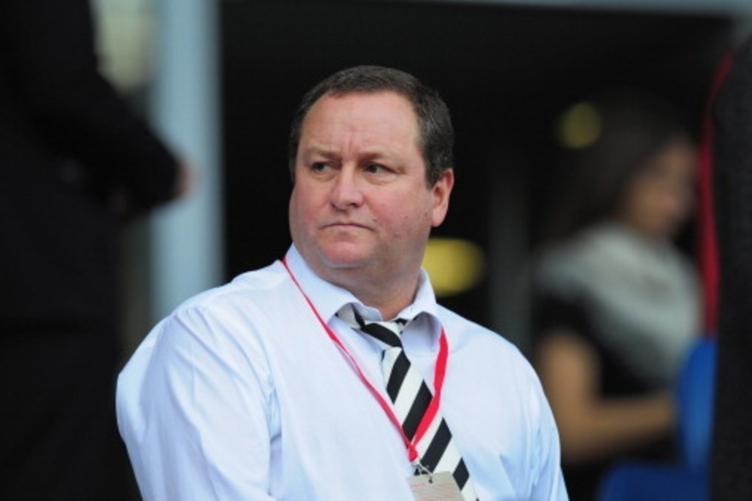 CARDIFF, WALES - OCTOBER 05:  Newcastle owner Mike Ashley looks on before the Barclays Premier League match between Cardiff City and Newcastle United at Cardiff City Stadium on October 5, 2013 in Cardiff, Wales.  (Photo by Stu Forster/Getty Images)