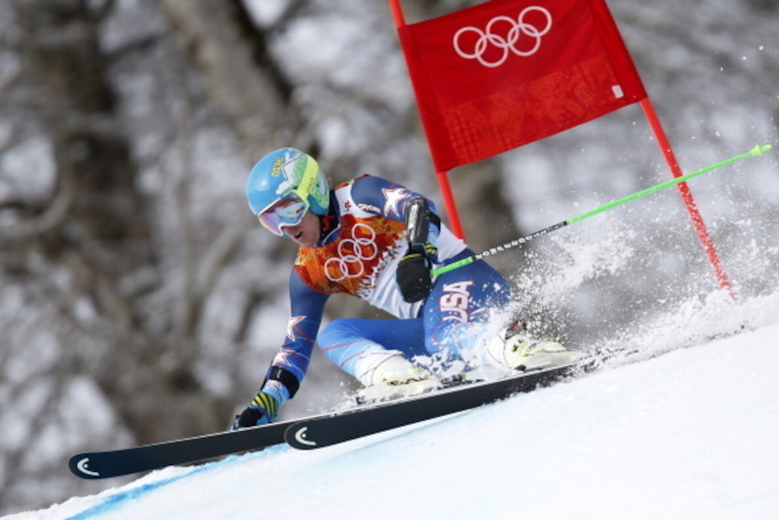 SOCHI, RUSSIA - FEBRUARY 19: (FRANCE OUT) Ted Ligety of the USA wins the gold medal during the Alpine Skiing Men's Giant Slalom at the Sochi 2014 Winter Olympic Games at Rosa Khutor Alpine Centre on February 19, 2014 in Sochi, Russia. (Photo by Alexis Boi