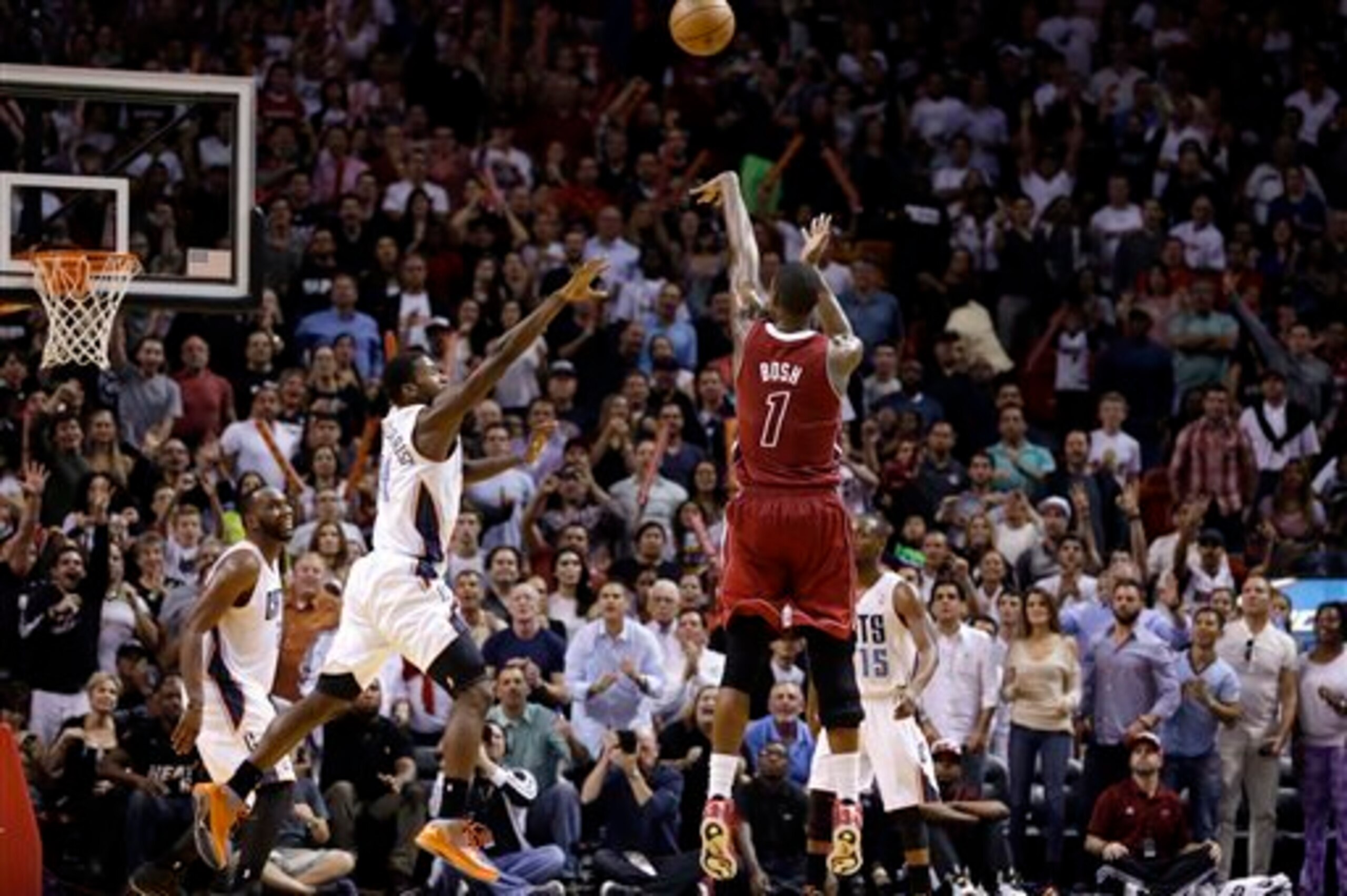 Chris Bosh's efficacy from mid-range creates space for James and Wade to make hay inside, which, in turn, opens the outside game further for the former Raptor.