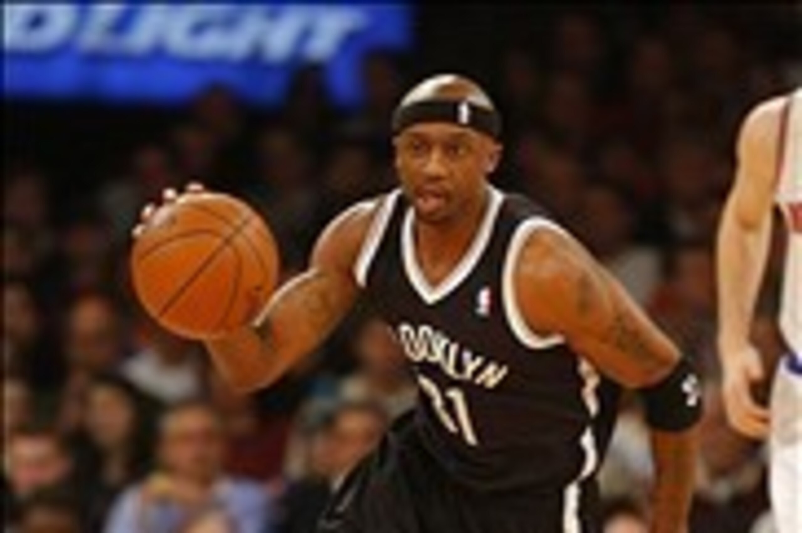 Jan 20, 2014; New York, NY, USA; Brooklyn Nets shooting guard Jason Terry (31) brings the ball up court during the first half against the New York Knicks at Madison Square Garden. Mandatory Credit: Jim O'Connor-USA TODAY Sports Jan 20, 2014; New York, NY, USA; Brooklyn Nets shooting guard Jason Terry (31) brings the ball up court during the first half against the New York Knicks at Madison Square Garden. Mandatory Credit: Jim O'Connor-USA TODAY Sports