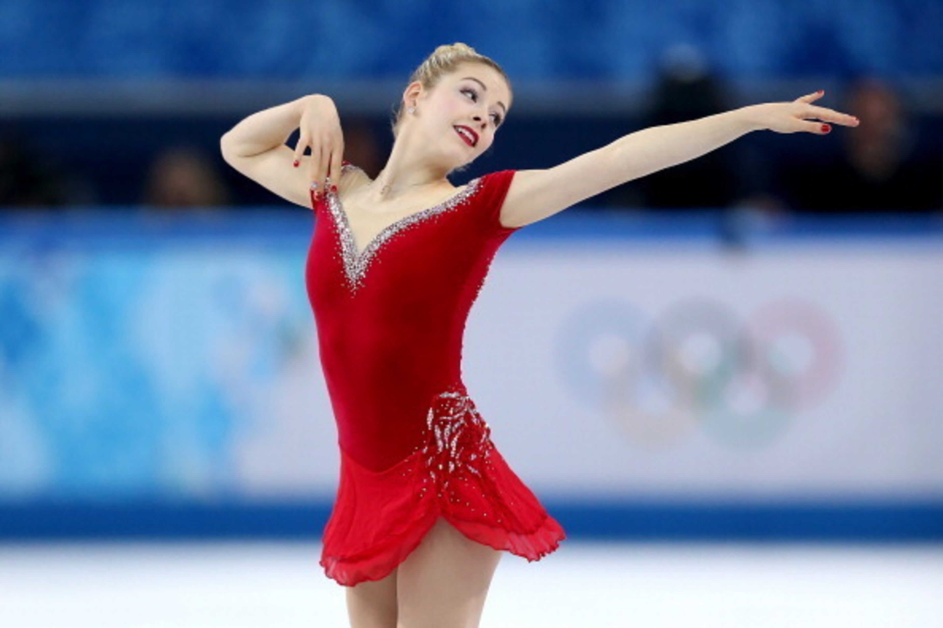 SOCHI, RUSSIA - FEBRUARY 19:  Gracie Gold of the United States competes in the Figure Skating Ladies' Short Program on day 12 of the Sochi 2014 Winter Olympics at Iceberg Skating Palace on February 19, 2014 in Sochi, Russia.  (Photo by Matthew Stockman/Ge