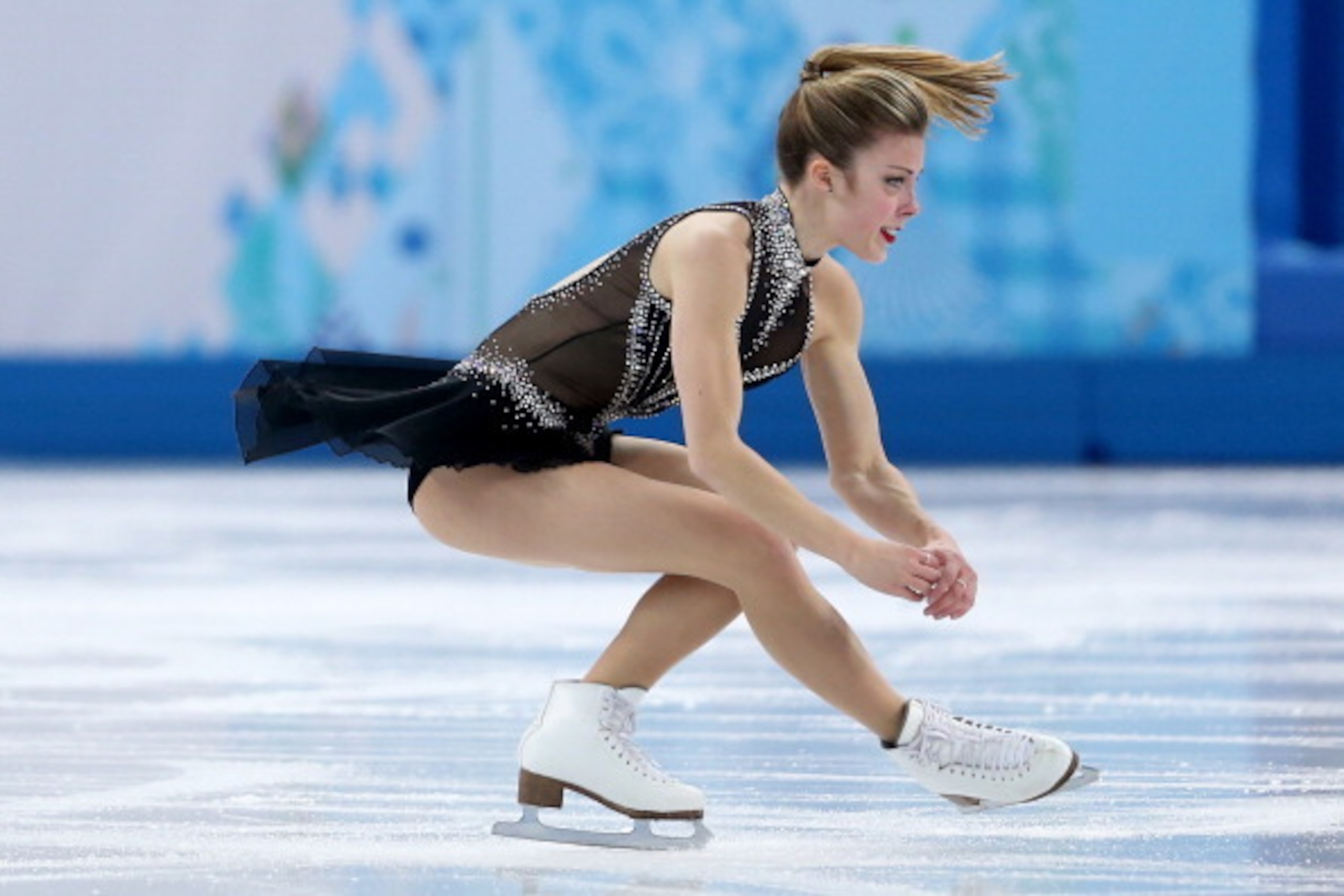 SOCHI, RUSSIA - FEBRUARY 19:  Ashley Wagner of the United States competes in the Figure Skating Ladies' Short Program on day 12 of the Sochi 2014 Winter Olympics at Iceberg Skating Palace on February 19, 2014 in Sochi, Russia.  (Photo by Matthew Stockman/